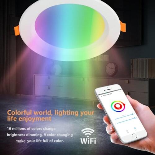 Tuya Zigbee 3.0 Smart Led Downlight RGBCW 2.5 3.5 4 Inch Round Ceiling Light Indoor Spotlighting Alexa SmartThings Smart Remote