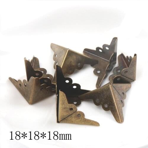 Metal Corners For Books Scrapbooking Photo Albums Menus Corner Protectors Metal Crafts DIY Ornament 18x18x18mm 20pcs