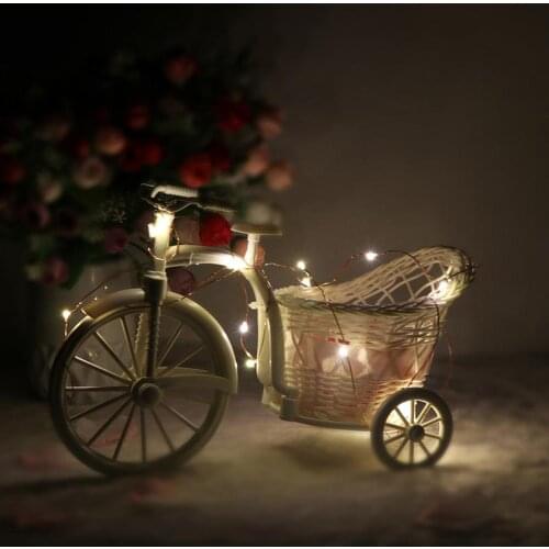 2M 20 LED Outdoor Light String Fairy Garland Battery Power Copper Wire Lights For Party Christmas Wedding