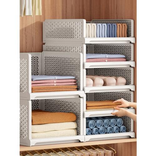 Joybos Wardrobe Storage Cabinet Organizer Drawer Storage Box Household Layered Partitions Finishing Shelf Dormitory Rack Storage