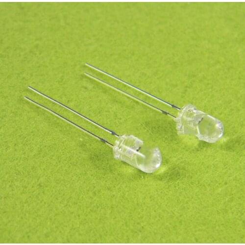 100PCS / 5MM white hair green light tube super bright LED light emitting green light tube green LED white blue red yellow green