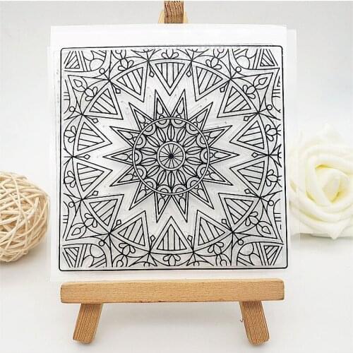 10x10cm Star Pattern Clear Stamps Transparent Seal Silicone Seal TPR Christmas Wedding Roller Stamps DIY Scrapbook Album Card