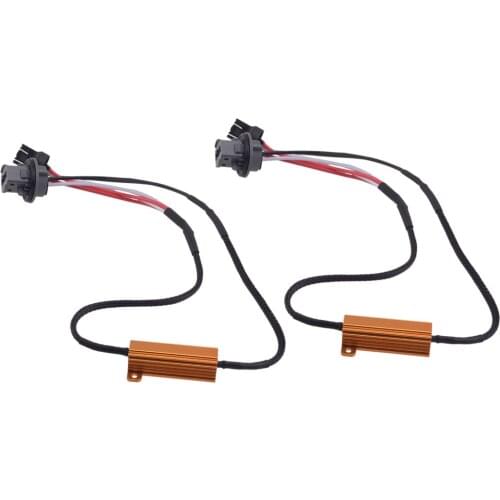 2pcs/Set Car 8-Ohm 7441 7443 7444 T20 LED Hyper Flash Error Free Fix Decoder Wiring Harness for Turn Signal Light