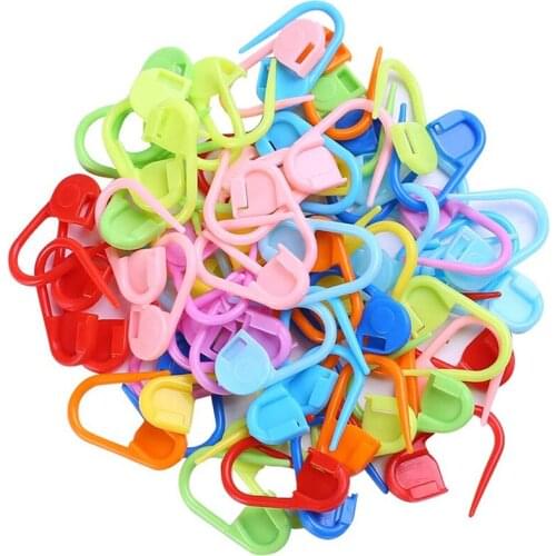 20/50Pcs Mixed Color Mini Locking Stitch Markers Crochet Needle Clip Hook Mini Plastic Pins Knitting Tools Sewing Accessories
