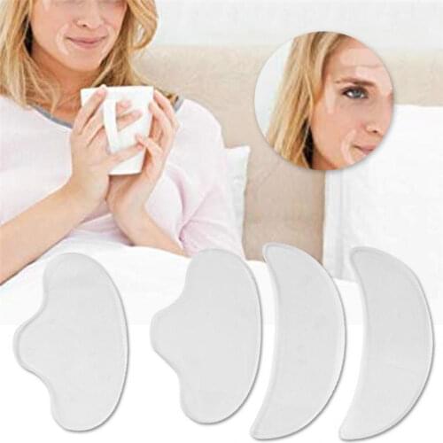 4Pcs/Set Reusable Face Anti-aging Lifting Patch Women Skin Care Silicone Moisturizing Forehead Anti-Wrinkle Sticker