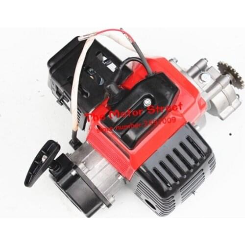 49CC COMPLETE ENGINE 2 STROKE SUPER POCKET BIKE Electric start RED