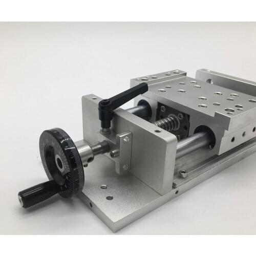 600MM Stroke Heavy Load Manual Precision Milling Sliding Table Slide Linear Stage SFU1605 C7 Ball Screw SBR Guide Platform