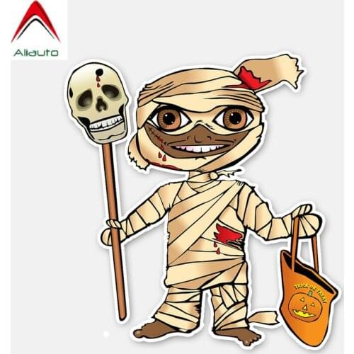 Aliauto Automobile Accessories Cartoon Halloween Mummy Motorcycle Decal Waterproof Sunscreen Car Sticker PVC,12cm*11cm