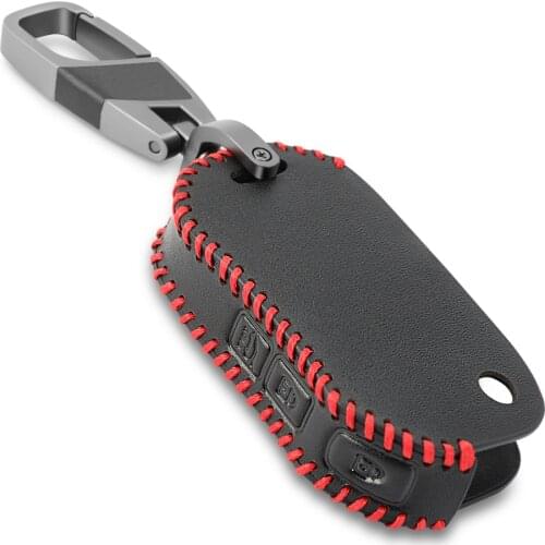 Auto Keychain For Kia Sportage Ceed Sorento Cerato Forte Leather Remote Key Case Fob Shell Cover 2018 2019 2020 Skin Holder