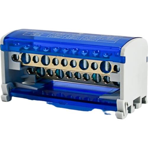 Din Rail Terminal Block Distribution Block Box WKH211 Modular Screw Connection Power Universal Electric Wire Junction Box