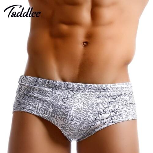 Taddlee Brand Sexy Men Swimwear Swimsuits Low Waist Designed New Swim Boxer Trunks Surfing Board Shorts Brazilian Cut Swim Wear