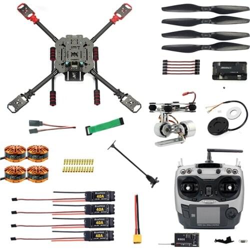 DIY 560mm Carbon Fiber DIY Drone Folded Frame Kit W/ 700KV Brushless Motor 40A ESC 1455 Props APM2.8 With compass RC Quadcopter