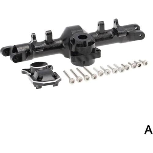 For 1/24 RC Crawler Car Axial SCX24 90081 Front And Housing With Alloy Back Axle CNC Rear Aluminum Cover K7J9