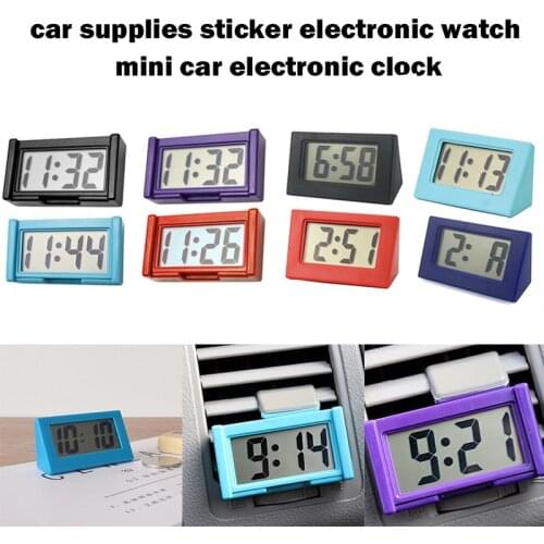 Car Mini Digital Clock Electronic Auto Watch LCD Display Digital Dashboard Time Display Convenient Vehicle Clock Vintage Timer