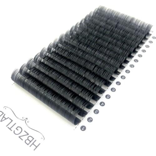 HBZGTLAD New 8-20mm 16 Rows 0.20 thickness C/D/DD Curl Individual Silk Mink Volume Lashes Eyelash Extensions Blink