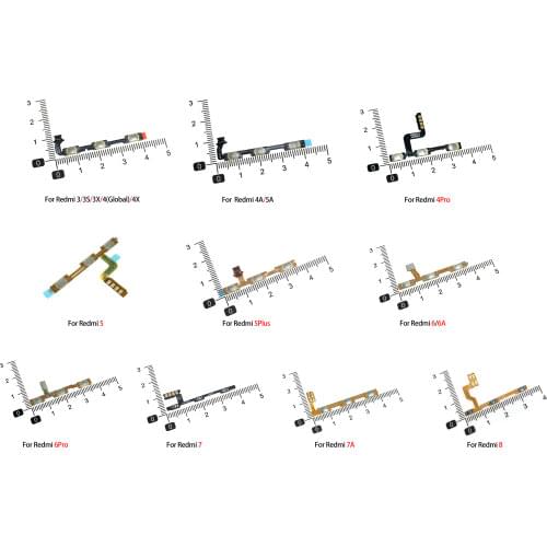 High Quality Volume Button Flex Cable For Xiaomi Redmi 3 3S 3X 3Pro 4X 4A 4 Pro 5 5A 5 Plus 6 6A 6Pro 7 7A 8 Phone Power On Off