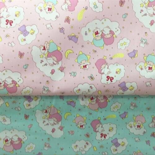 Pretty 2pcs 40x50cm Princess Angel Baby 100% cotton twill cotton Fabric Bundle