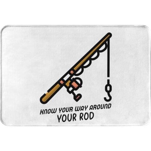 Carp Fishing Fisher Bath Mat Know Your Way Around A Rod Doormat Kitchen Carpet Balcony Rug Home Decoration