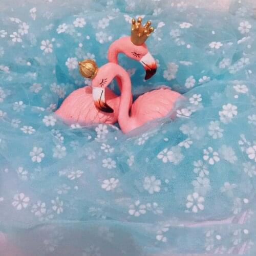 Beautiful Flower Mesh Fabric Multifunctional Cothing Dress Tablecloth Curtains Sewing Fabric DIY Handcraft Decoration Accessory