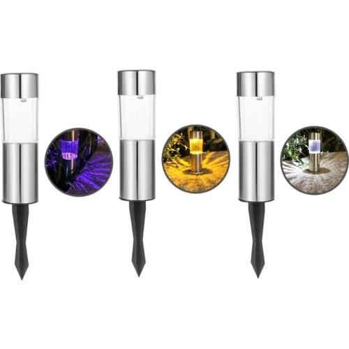 68UC Stake Solar Lawn Lamp Street Night Light Garden Pathway Lamp Outdoor Creative Decorative Landscape Path Patio Waterproof