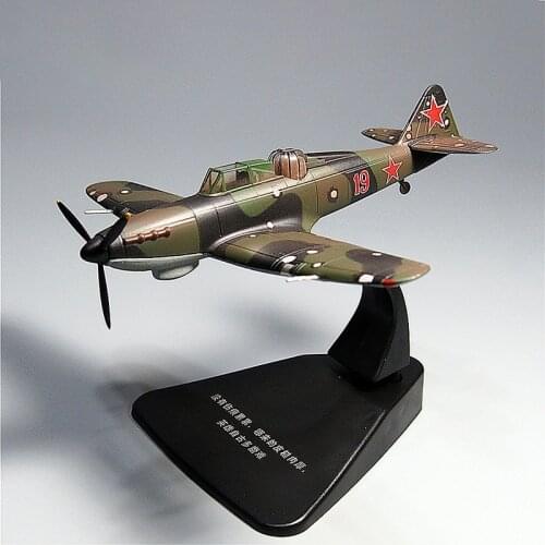 Diecast 1/72 Scale WWII Soviet Union Russia Airforce IL2 Fighter Air Force Aircraft Plane Model Alloy Toy for Collection Gift