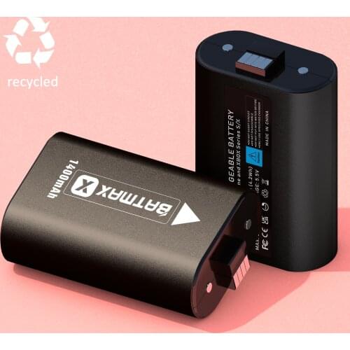 Batmax 2pcs 1400mAh Li-ion Battery For Xbox One / Xbox One S/Xbox One X/Xbox Series X/S Gamepads
