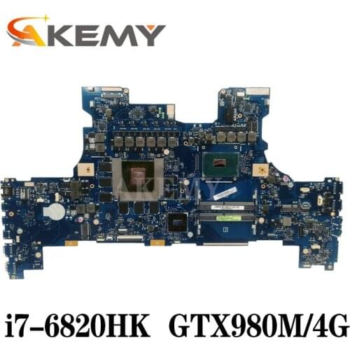 Akemy G701VI Laptop motherboard for ASUS ROG G701VI original mainboard I7-6820HK GTX1080-8GB