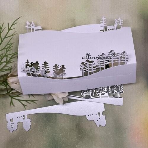 Two tree sides Metal Cutting Dies Stencils Die Cut for DIY Scrapbooking Album Paper Card Embossing