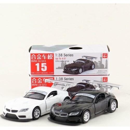 1:38 Scale Diecast Alloy Metal Car Model For TheBMW Z4 GT3 Collection Powerful Pull Back Toys