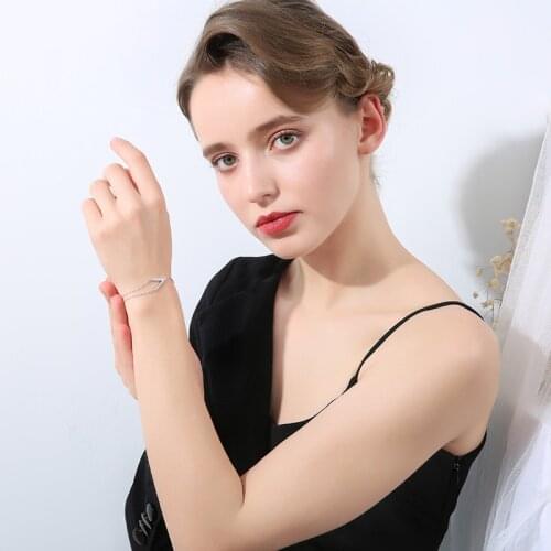 Fashion Jewelry Dara Silver Simple Thin Korean Bracelet for Women 2021 Trendy