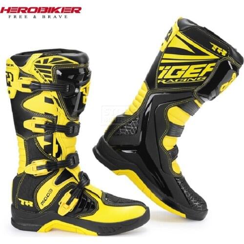 Motorcycle Boots Wearable Motocross Off-road Boots Summer Botas Motorcycle Shoes Men Riding Racing Motorbiker Boots Profession