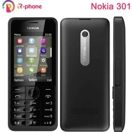 Original NOKIA 301 Mobile Phone Refurbished 3MP 2.4' Single Dual Sim Card Refurbished Cellphone Unlocked