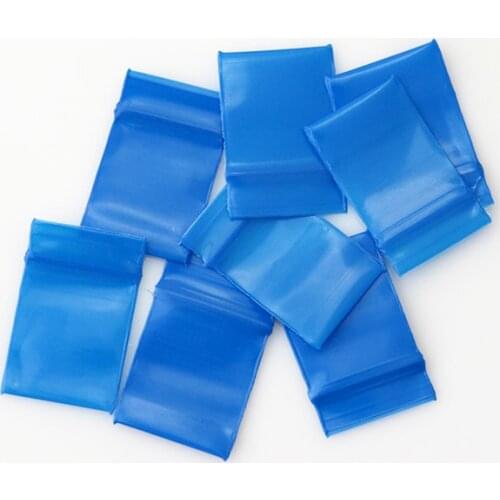 Plastic Packaging Bags Wholesale 300pcs 4x6CM Blue Zip Lock PE Transparent Display Jewelry Gift Bag