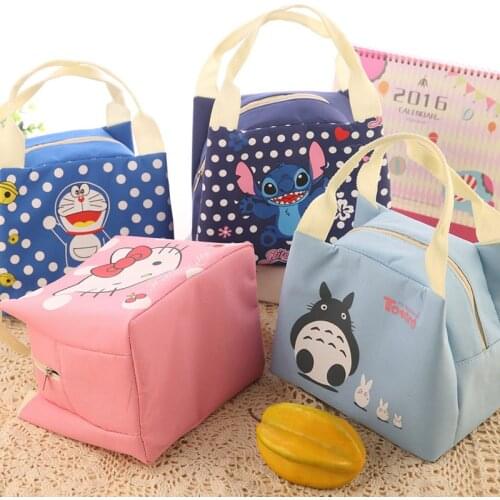 New Portable Pattern Cooler Lunch Bag Thermal Insulated Lunch Box Tote Food Bags Waterproof Lunch Bags Food Storage Bags