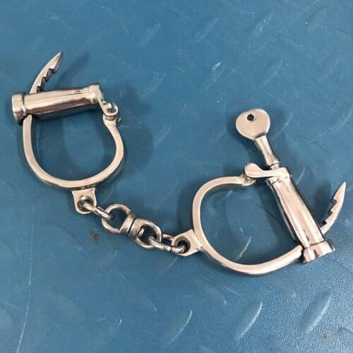 Adjustable Stainless Steel Metal Hand Cuffs BDSM Torture Bondage Sex Games For Adults Wrist Restraints Handcuffs Erotic Toys