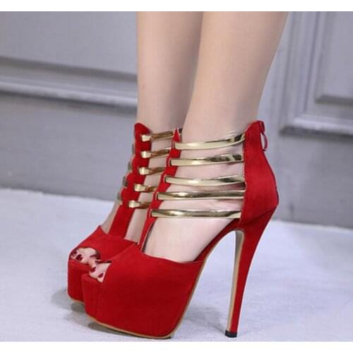 Shorha Summer Women Shoes Fish mouth hollow Strap Womens Sandals Fashion Chunky Ladies Sandals For Woman Ankle Strap Footwear