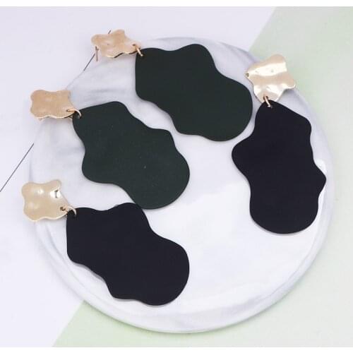 Personality Simple Design Irregular Drop Earrings Color Metal Earrings Minimalist Geometric Earrings For Women Jewelry