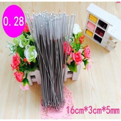 Stainless steel wire cleaning brush straws cleaning brush bottles brush 16cm