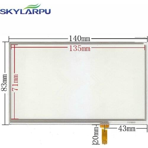 Skylarpu New 6-inch 140mm*83mm Touchscreen for TM060RDH02,TM060RDH03, Car Navigation DVD, Touch Screen Digitizer Panel Universal