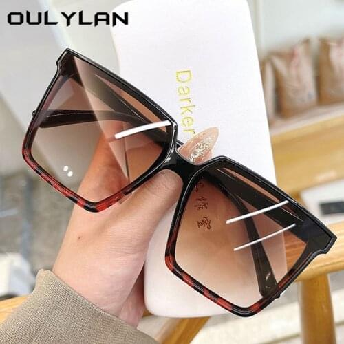 Oulylan Classic Square Sunglasses Women Men Vintage Oversized Sun Glasses Shades Female Luxury Designer UV400 Gradient Sunglass