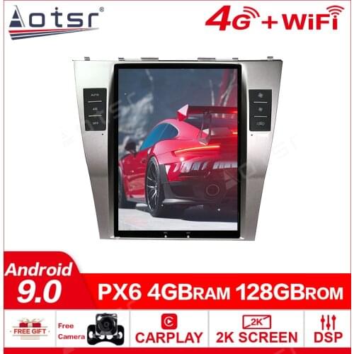 Tesla Vertical Screen For 2007 2008 2009 2010 2011 Toyota Camry 4G128G Android 10 Car Multimedia Player GPS Audio Radio Recorder