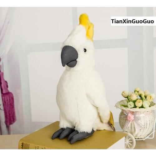 High quality goods about 26cm beautiful bird white parrot plush toy soft doll birthday gift b2728