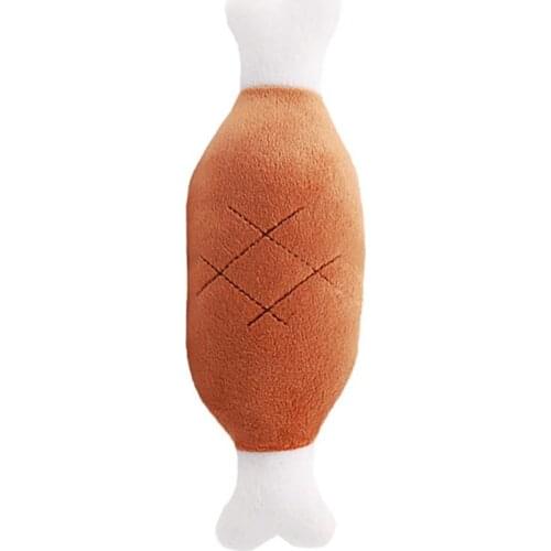 Dorakitten 1pc Dog Toy Plush Creative Chicken Leg Shape Bite-Resistant Pet Chew Toy Pet Squeaky Toy Pet Supplies Dog Favors