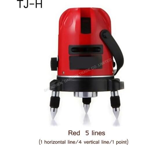 1PC Vertical Horizontal Line Cross Laser Level TJ-H Rotate 360degree self- leveling Red 5 lines 1 Point Laser level