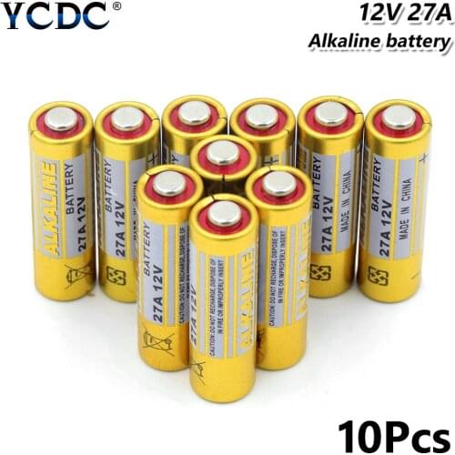 10pcs 12 V 27a A27 Alkaline Battery For Remote Control Security Devices Doorbells G27A MN27 MS27 GP27A A27 L828 V27GA EL812