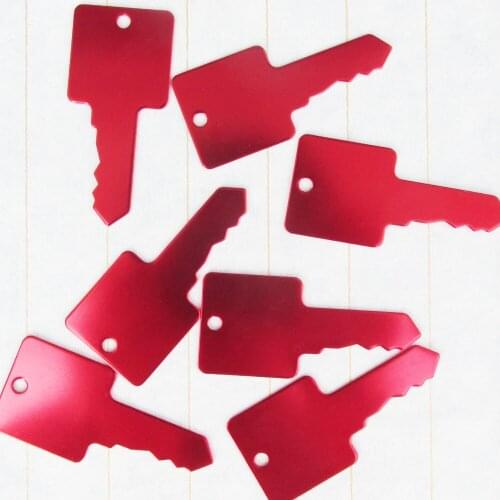 1000pcs/lot Aluminum Alloy Key Shaped Pet Dog ID Tags for Laser Engraving