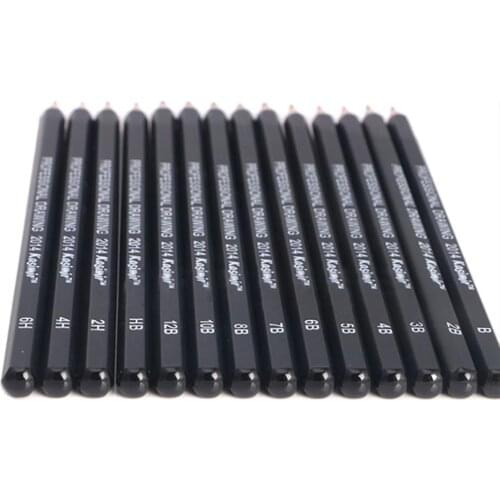 14Pcs6H-12B Artist Professional Drawing Charcoal Pencils Multifunction Sketching Pencils For Students School Office Art Supplies