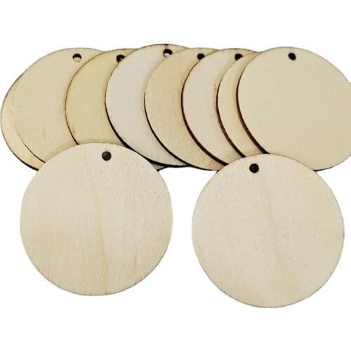 20pcs Wood Crafts DIY Blank Hanging Gift Tags Ornaments Earring DIY Wood Craft Wedding Birthday Party Decoration
