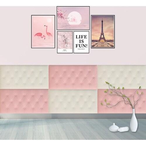 3D Wall Stickers Wallpaper Self-adhesive Thicken Tatami Anti-collision Wall Mat Living Room Soft Foam Cushion Pad 30x60cm