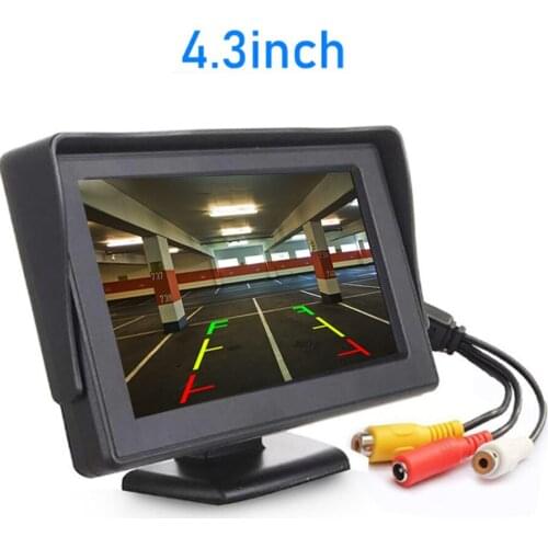 4.3 Inch Car Reverse Monitor Parking Backup System TFT LCD Color Screen with Car Rear View Camera HD Digital